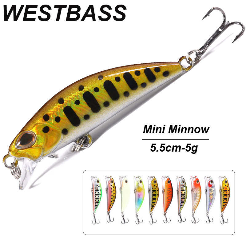 WESTBASS 1PX Micro Minnow Lure - Fishing Lure Spoon 评论和价格
