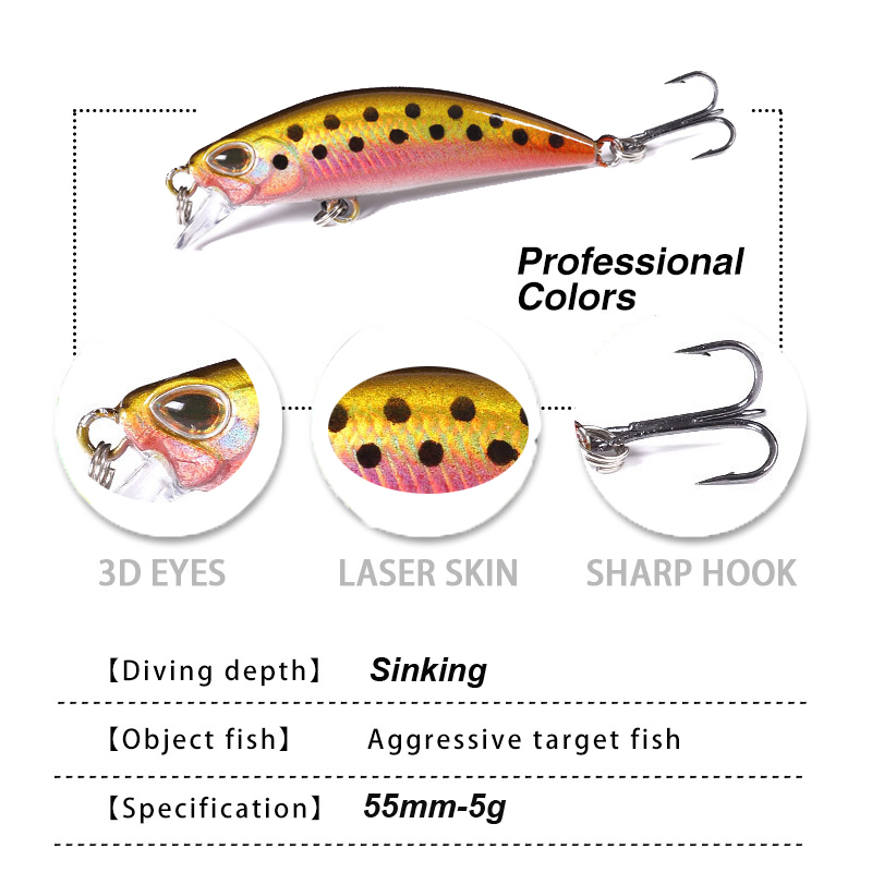 WESTBASS 1PX Micro Minnow Lure - Fishing Lure Spoon 评论和价格
