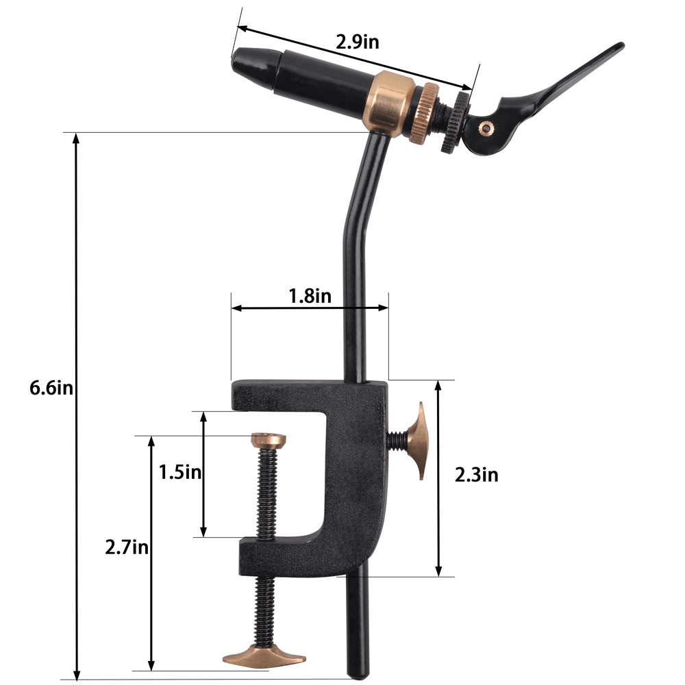 Rotary Fly Tying Vise Tool Saf - Fishing Lure Making Kit 评论和价格