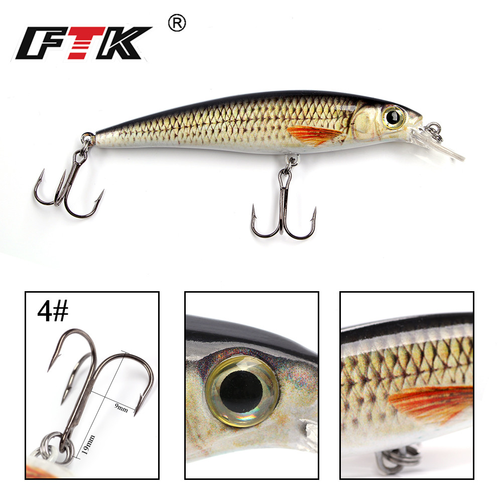 FTK 1pc Minnow Fishing Lure La - Fishing Lure Crankbait 评论和价格