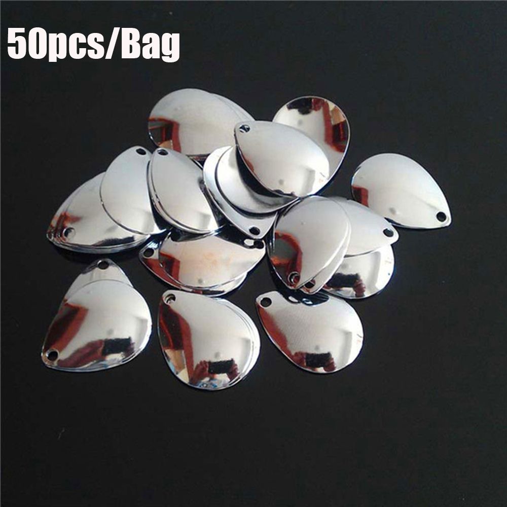 50pcs Rotate Sequin Smooth Nic - Fishing Lure Spoon 评论和价格
