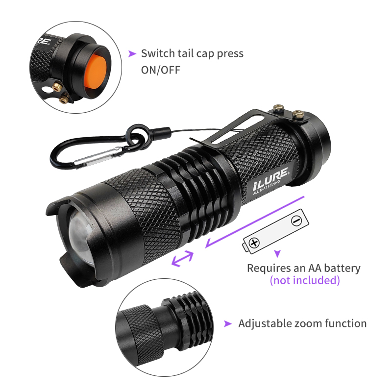 Mini UV Flashlight 395nm Ultra - Fishing Lure Making Kit 评论和价格