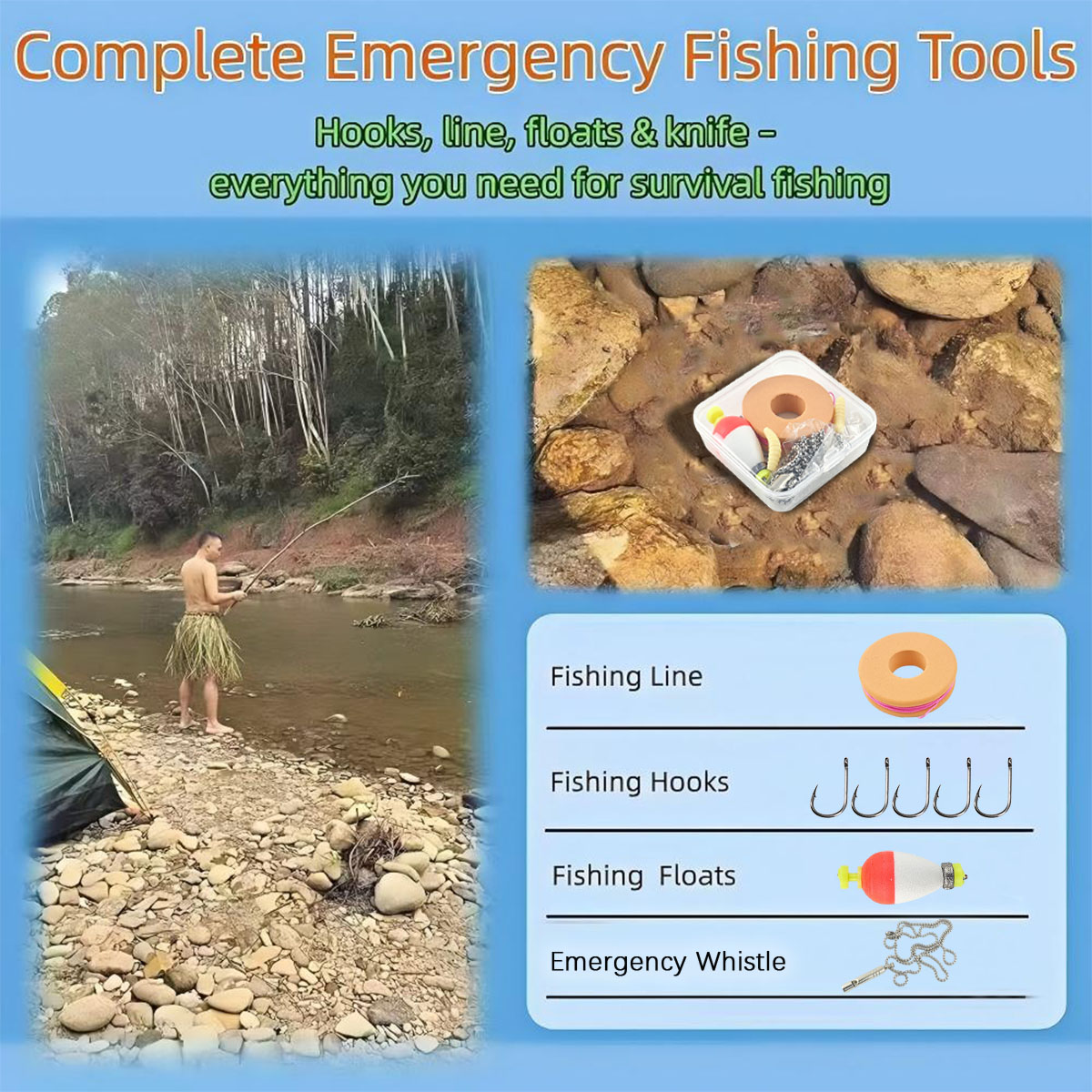 Portable Emergency Fishing Gea - Fishing Lure Making Kit 评论和价格