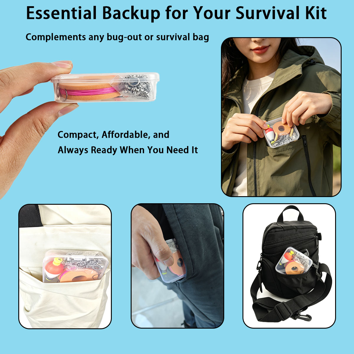 Portable Emergency Fishing Gea - Fishing Lure Making Kit 评论和价格